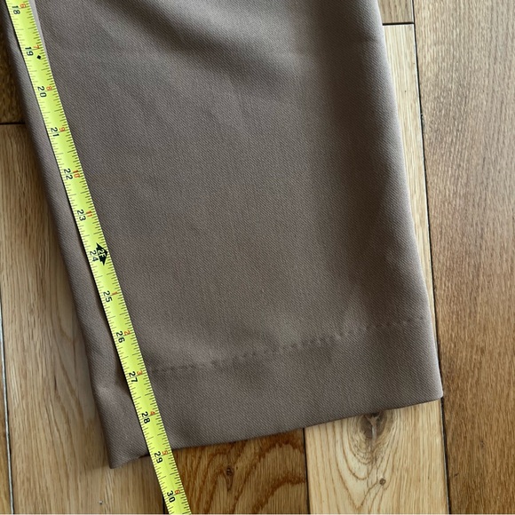 Abercrombie & Fitch Womens Brown Straight Wide Leg Pleated Trouser Pants 0/25 - Picture 3 of 9